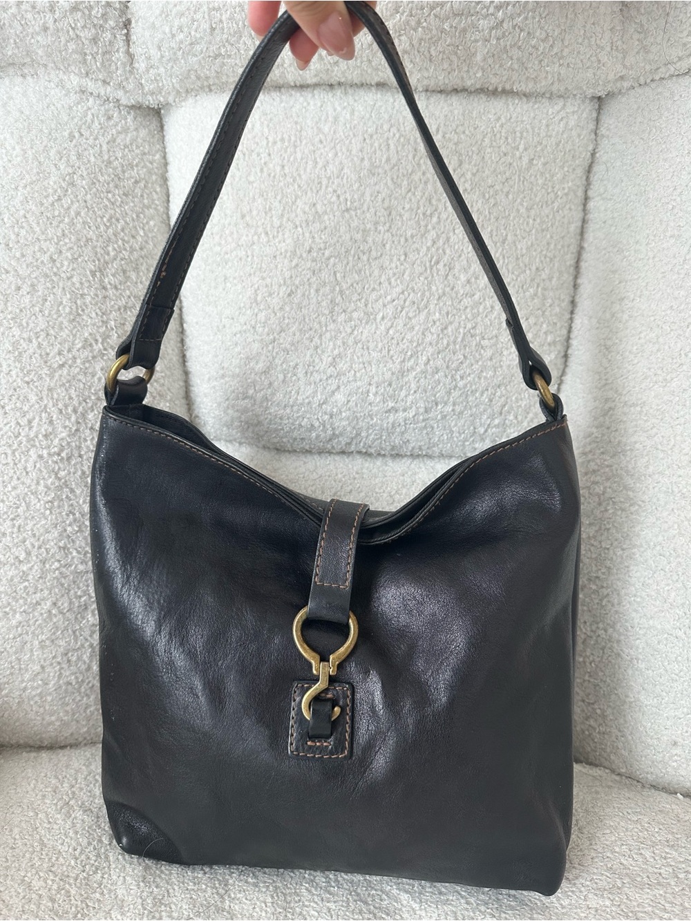 Ralph Lauren Black Leather Shoulder Bag